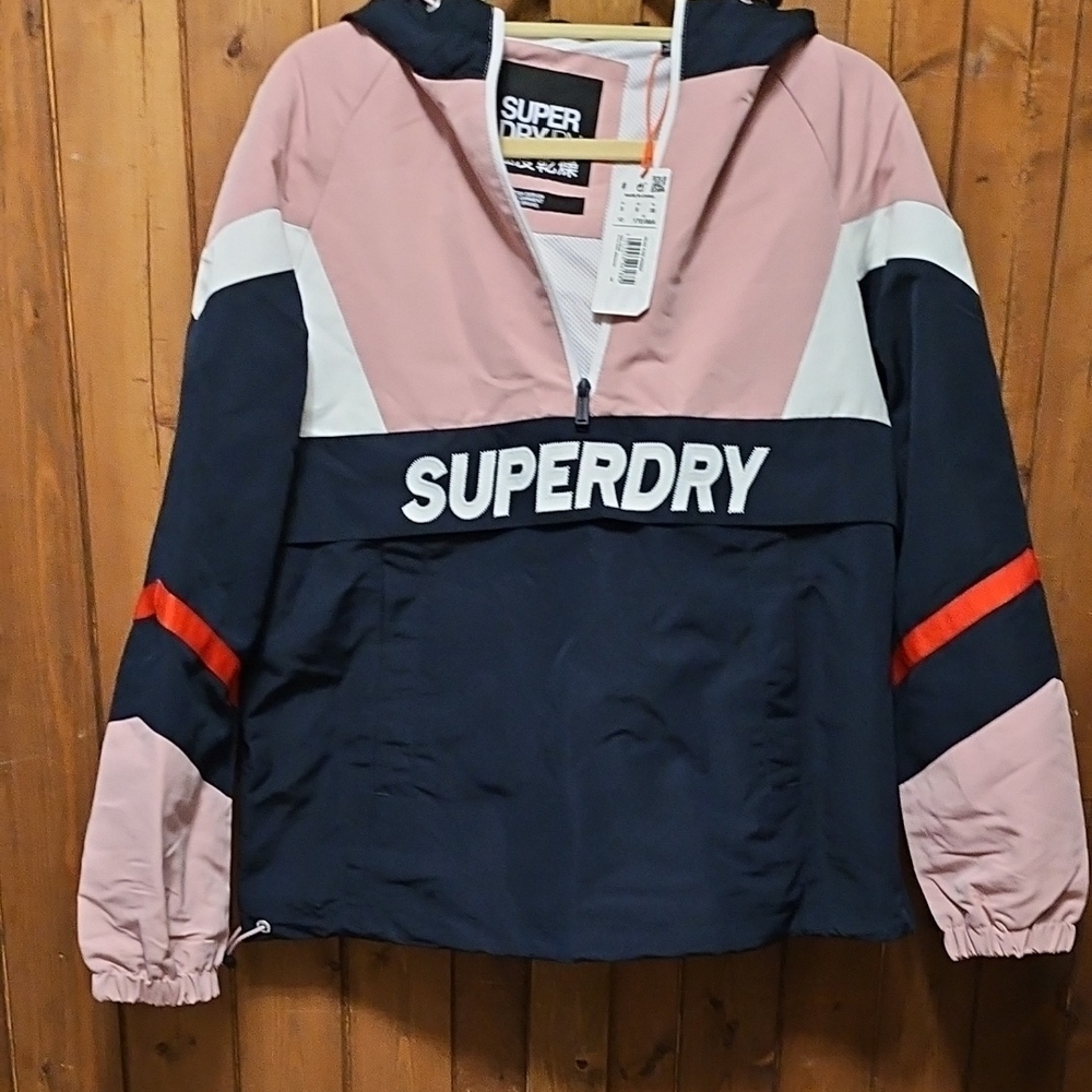 Superdry Pink and Navy Windbreaker